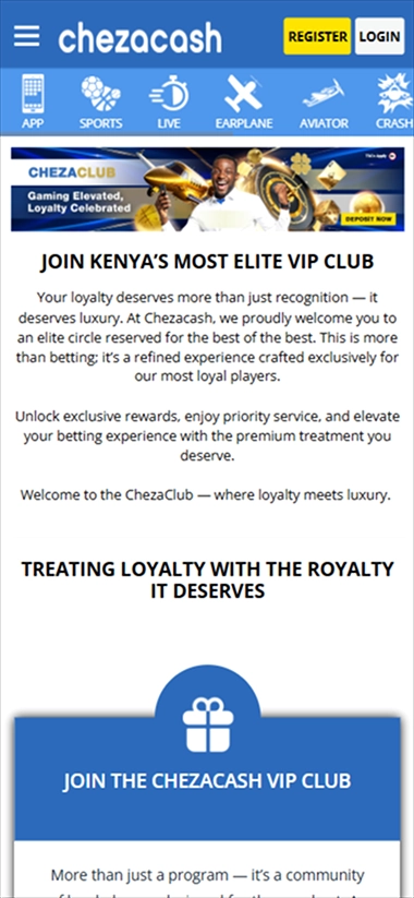 screen-3 ChezaClub VIP club with man and gold