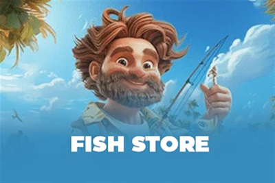 slot-9 Fish Store fisherman with rod and sky